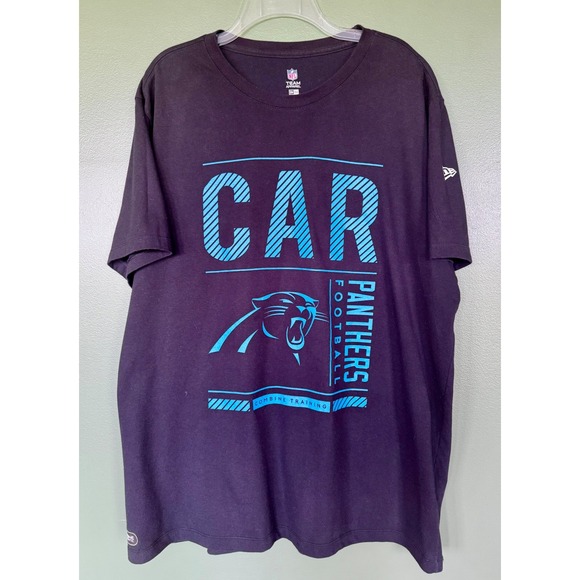 New Era Other - NFL Carolina Panthers Combine Training T-Shirt Mens XXL Black Blue New Era